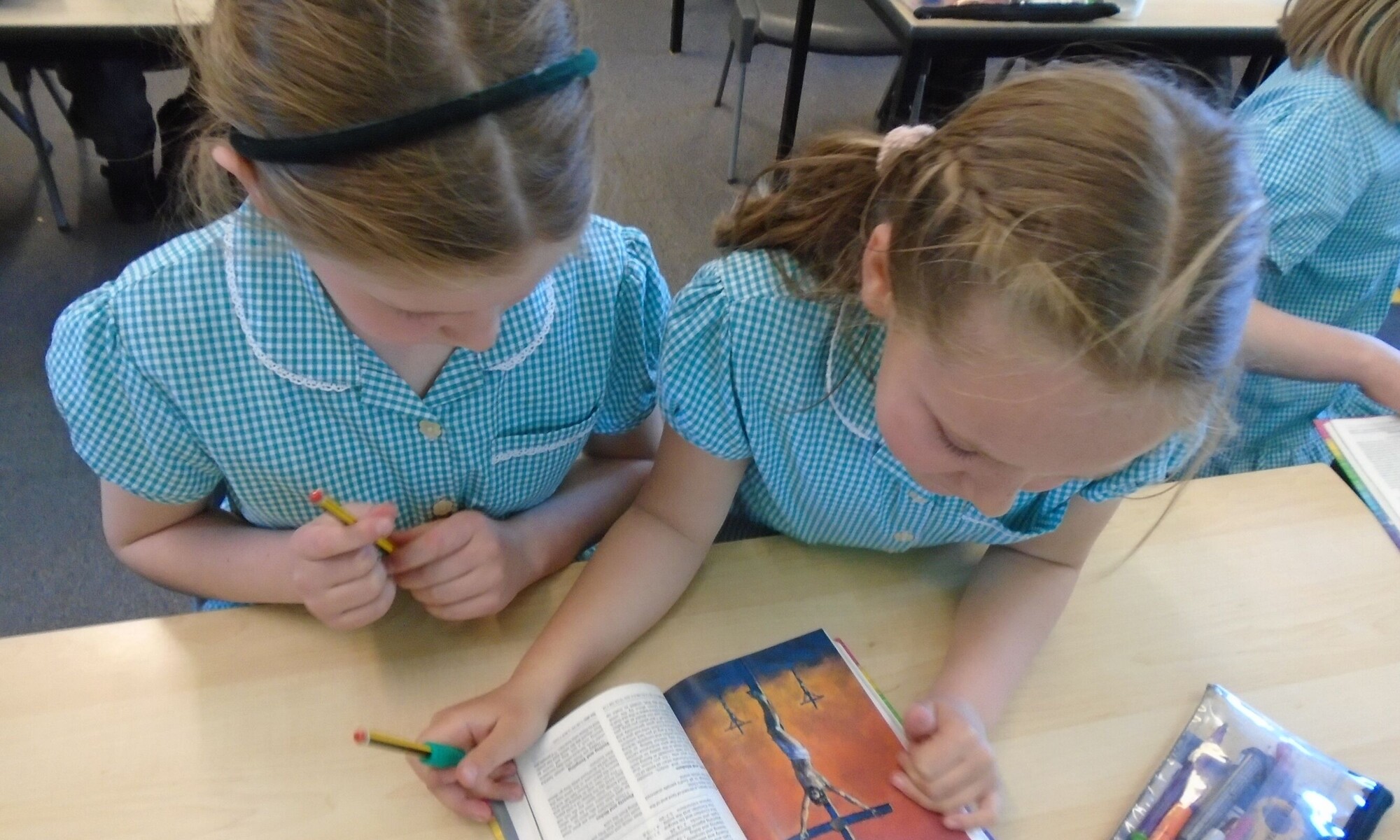 St Peter's Church of England Junior School pupils learning about christianity