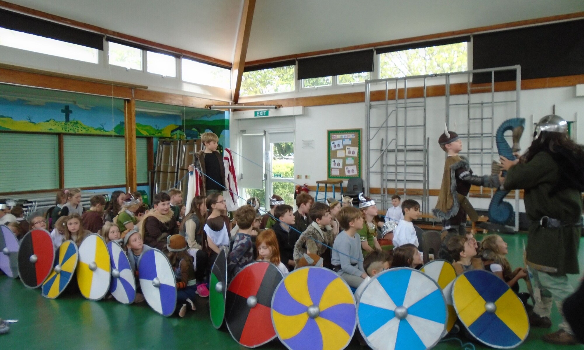 St Peter's Church of England Junior School Pupils in a history re-enactment